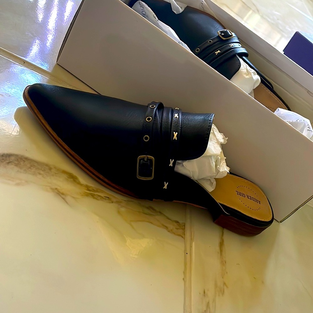 ARider Girl black loafers (never worn)